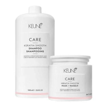 Imagem de Kit Keune Care Keratin Smooth Shampoo 1000ml, Máscara 500ml - Keune Ha