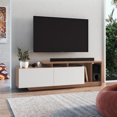 Imagem de Rack Linea 2 PT Montana e Branco 162 cm