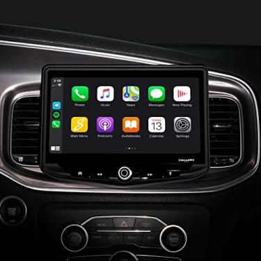 Imagem de STINGER Challenger, carregador, Chrysler 300 2015-2021 25.4 cm HEIGH10 kit de substituição de rádio estéreo com Apple CarPlay, Android Auto, GPS, Bluetooth, USB duplo, kit de painel Plug-n-Play, 4