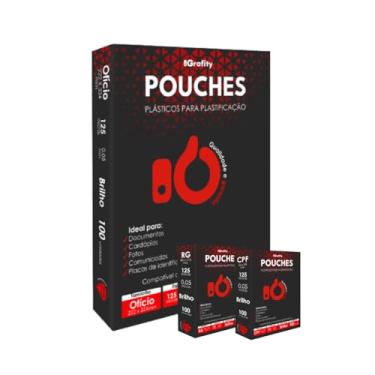 Imagem de Plastico Plastificação 300 Grafity 1 Cento CPF, RG E Ofício 0,05mm 125 Micras