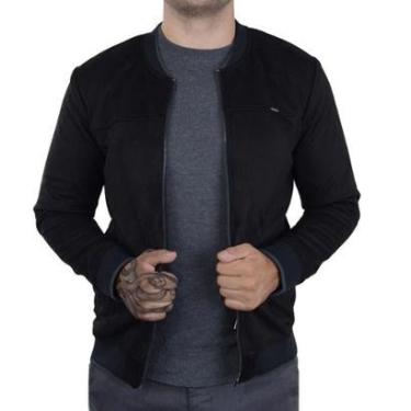 Imagem de Jaqueta Masculina Docthos Slim Suede Preta - 736233-Masculino
