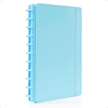 Imagem de Caderno De Disco Inteligente Grande A4 Basic Universitário 80 Folhas Pautadas Destacavel Capa Dura (Azul)