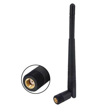 Imagem de Antena Wi-Fi Sem Fio 2.4 GHz 5dBi RP SMA Macho 19cm - Preto - White La