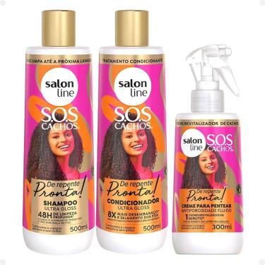 Imagem de Salon Line Sos Cachos De Repente Pronta!: Shampoo, Condicionador e Creme Fluido
