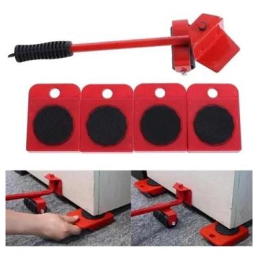 Imagem de Kit 5 Movedor Rodinhas Para Mudança De Móveis Grandes 150kg - Importaç