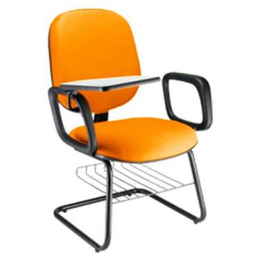 Imagem de Cadeira Universitária com prancheta para Escolas Linha Uno Laranja - D