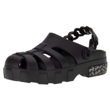 Imagem de Babuche barbie bold grendene kids - 22971, Preto, 26/27