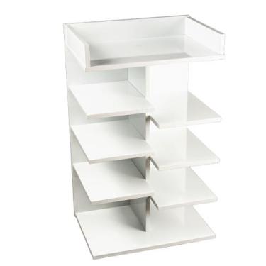 Imagem de Estante Organizadora Branca Madeira Multiuso Cozinha Limpa - Móveis C.