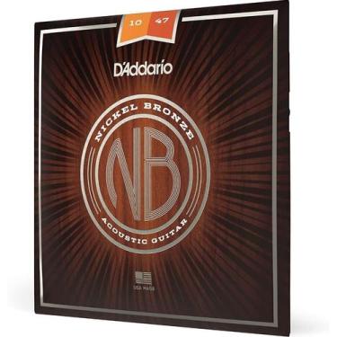 Imagem de Encordoamento para Violão AÇO NB1047 .010 ~ .047 Níquel Bronze D Addar