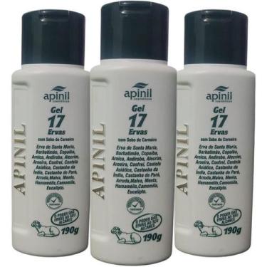 Imagem de Kit 3 Gel 17 Ervas Sebo de Carneiro Dores Musculares Apinil