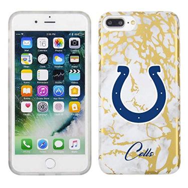 Imagem de Prime Brands Group Capa de celular para Apple iPhone 8 Plus/7 Plus/6S Plus - Branco/Ouro - Licenciado pela NFL Indianapolis Colts