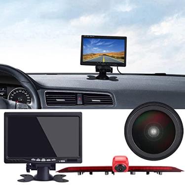 Imagem de Câmera de visão traseira original da luz de freio do terceiro teto do carro com lente de 18 mm, substituição para VW Crafter 2017 Man TGE de transporte modificado de 2017