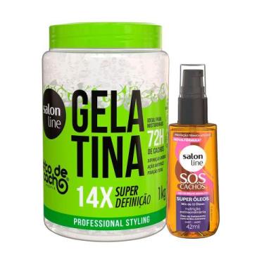 Imagem de Kit Salon Line Gelatina Super Definição 1Kg + Óleo Capilar Super Óleos