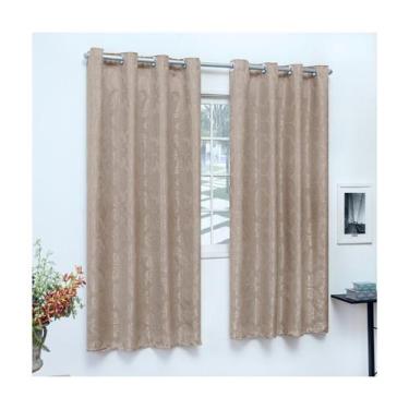 Imagem de Cortina Jacquard Jacar Semi Blackout Porta Balcão 2,80m Sala Quarto Es