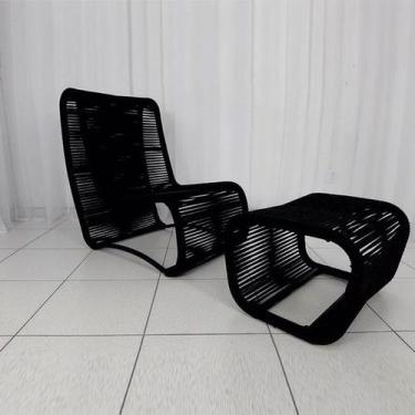 Imagem de Espreguiçadeira em Corda Náutica - 1 Poltrona + Mesa Centro - Casa N