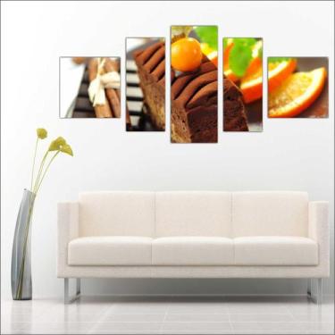 Imagem de Quadro Decorativo Padarias Bolo Cafeterias Decorações 5 Peças TT7 - Vi