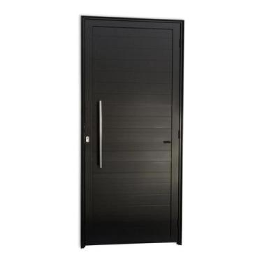 Imagem de Porta Lambril 2,10x60 lado ESQUERDO L-25 no alumínio preto c/puxador r