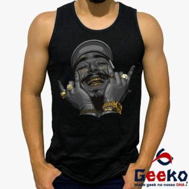 Imagem de Regata Post Malone 100% Algodão Geeko, Preto, G