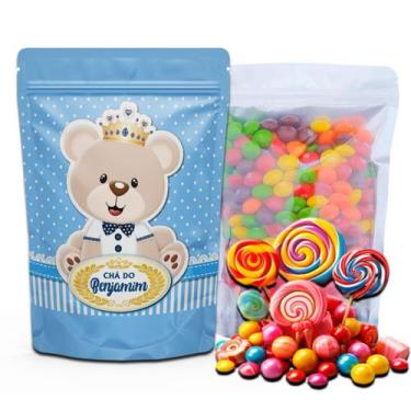Imagem de Kit Festa Com 5 Saquinhos Em Pé 12x19cm Vários Temas - Mundo da Bina, 