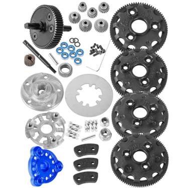Imagem de RcarmubWow RC 48P 76T 83T 86T 90T Spur Gear &Transmission Gear &Slipper Clutch &Pressure Plate &Slipper Rebuild Kit Upgrades Part for 1/10 Slash 2WD,Rustler/Stampede/Bandit 2WD VXL,Navy Blue