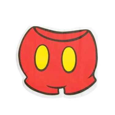 Imagem de Guardanapo de Papel Shorts do Mickey - Vermelho - 16cm - 20 unidades -