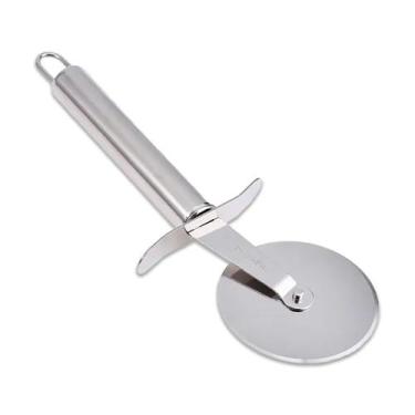 Imagem de Cortador Fatiador de Pizza Lâmina Circular Aço Inox Cozinha Premium - 
