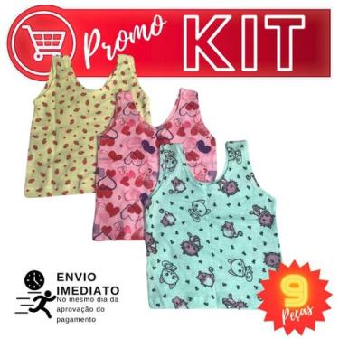 Imagem de kit 9 CAMISETA REGATA Infantil 1 , 2 , 3 anos  menina menino envio ime