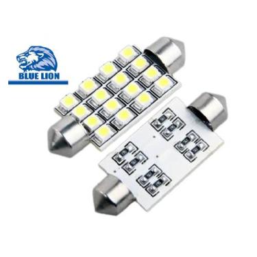 Imagem de Lâmpada Torpedo 16 Leds 41mm Teto Placa Porta Mala E Luvas - Blue Lion