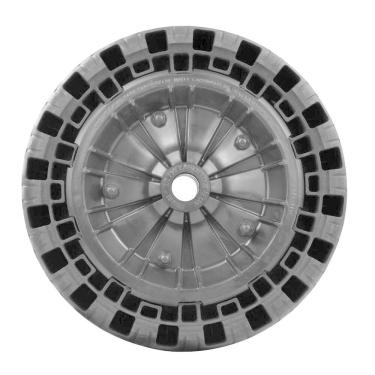 Imagem de Pneu Maciço ø 320 X 75 Mm Tramontina Com Roda Plástica Universal Para Carrinho De Mão