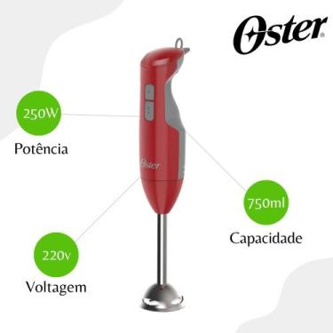Imagem de Mixer De Mão Versatile Oster Vermelho - FPSTHB2610R - 220v , Vermelho,