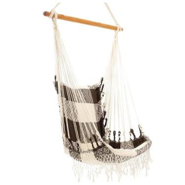 Imagem de Rede Cadeira Balanço Teto Suspensa Acolchoada Reforçada Varias Cores -