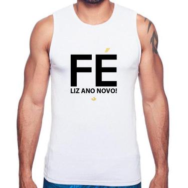 Imagem de Regata Fé liz ano novo! - Foca na Moda, Branco, P