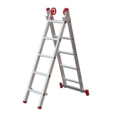 Imagem de Escada de Alumínio Extensiva 5 Degraus 1.57 x 2.20 Metros EVALD