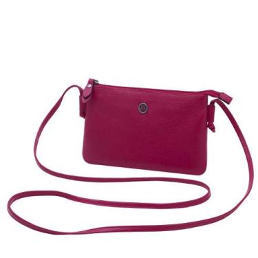 Imagem de Bolsa de Couro Mariart Onix, Magenta