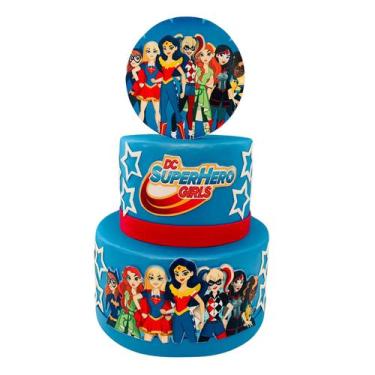 Imagem de Bolo Fake Super Hero Girls - Catavento Festa dos Sonhos