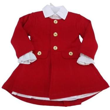 Imagem de Casaco / Sobretudo Moletom + Blusa Luxo Menina Katita 2774, Vermelho, 
