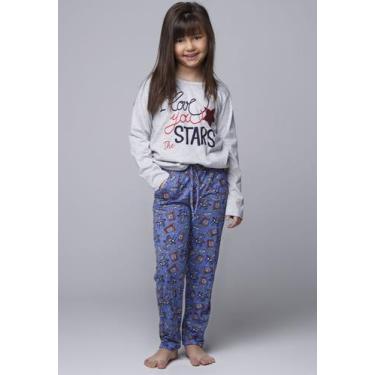 Imagem de Pijama Longo Infantil Feminino Com Bolso Estampado La Vie - Vekyo, Cin