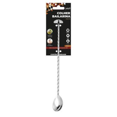 Imagem de Colher Bailarina Aço Inox Ponta Dupla Disco Macerador 26cm - Yazi