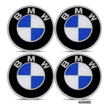 Imagem de Kit resinado jogo 4 emblema de calota 48mm bmw - emblematech