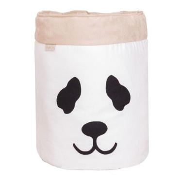Imagem de Cesto Organizador Para Brinquedos  - Bebê & Enxoval, Panda Cru/Cáqui