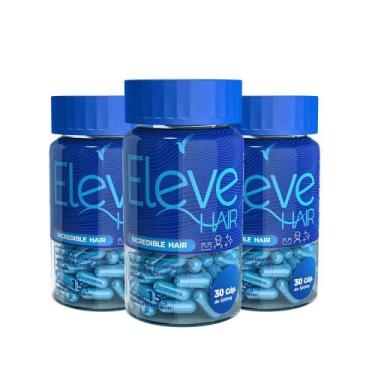 Imagem de Kit 3 Vitaminas P/ Cabelo e Barba 90 Caps Eleve Hair Men - Eleve Life