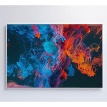 Imagem de Quadro abstrato gelo e fogo  - Decor&Quadros, 60x40 cm, Adesivo fotogr