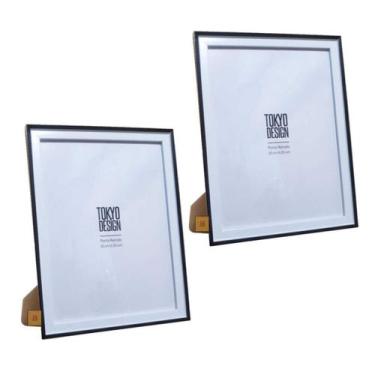 Imagem de Kit c2 Porta Retrato Paspatur Foto 15x20cm Mdf Minimalista - MktPlace,