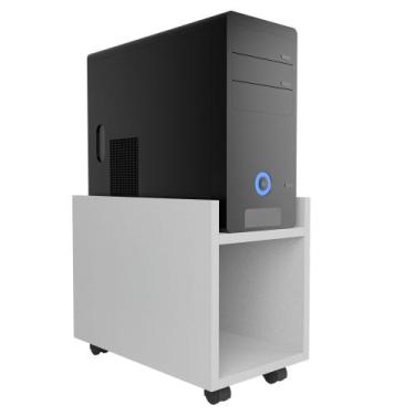 Imagem de Suporte Cpu Nobreak Estabilizador Mdf Com Rodinhas Portatil - Criptoni