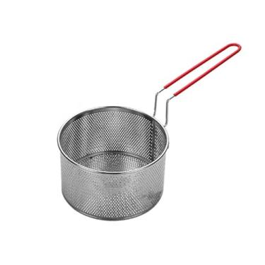 Imagem de Cesto de fritadeira de aço inoxidável 18/8 coador de macarrão cesta de vaporizador (diâmetro 18 cm/7")