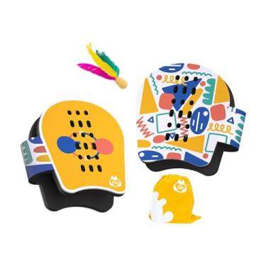 Imagem de oshhni Conjunto de badminton infantil, treinador de badminton com bola e peteca para adultos, raquetes de badminton para crianças, para quintal e praia