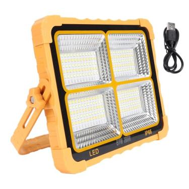 Imagem de Luz de Trabalho Solar, Holofote Portátil LED 200W 288, Luz de Trabalho Magnética de 4 Modos Com IP66 à Prova D'água, Bateria de 7000mAh Recarregável para Conserto de Automóveis