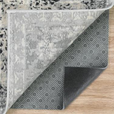 Imagem de LINLA Feltro de superfície dupla + tapete antiderrapante de borracha, 1,6 m x 1,7 m de espessura, almofada de suporte de amortecimento de aderência forte, antiderrapante de dupla face, seguro para