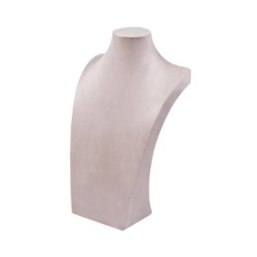 Imagem de kowaku Colar expositor de jóias expositor busto estável colar manequim organizador de jóias para venda de loja de jóias, 12cmx20cm