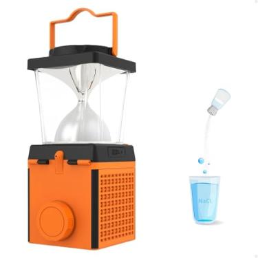 Imagem de SHKI Lanterna de Acampamento de Água Salgada, Lâmpada de Emergência, 350 Lúmens, Laranja, Água Resistente, LED, Sem Baterias, 135 Horas de Vida Útil, 1 Unidade